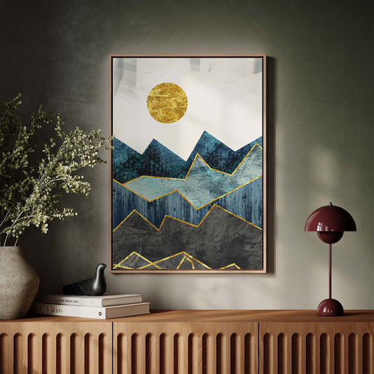 Tableau sur toile verticale paysage minimaliste KWADECO
