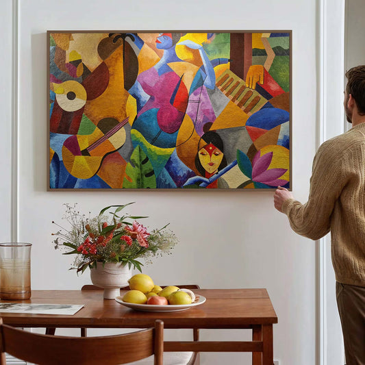 Tableau sur toile moderne des formes colorées KWADECO