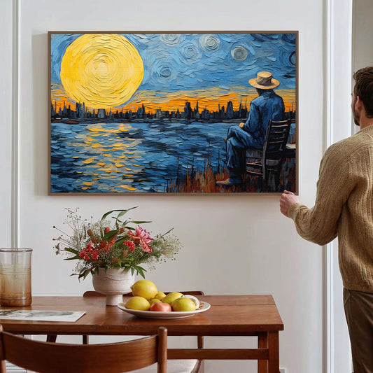 Tableau sur toile moderne style van gogh KWADECO