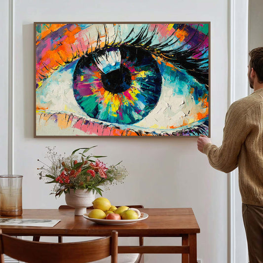Tableau sur toile d'yeux coloré KWADECO