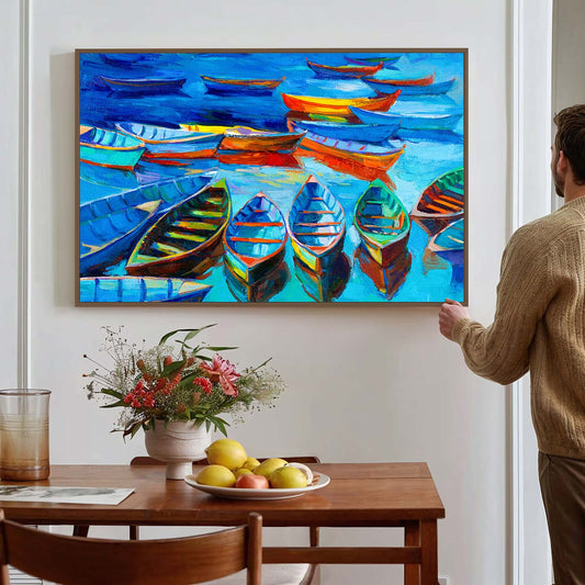 Tableau sur toile représentant des navires KWADECO