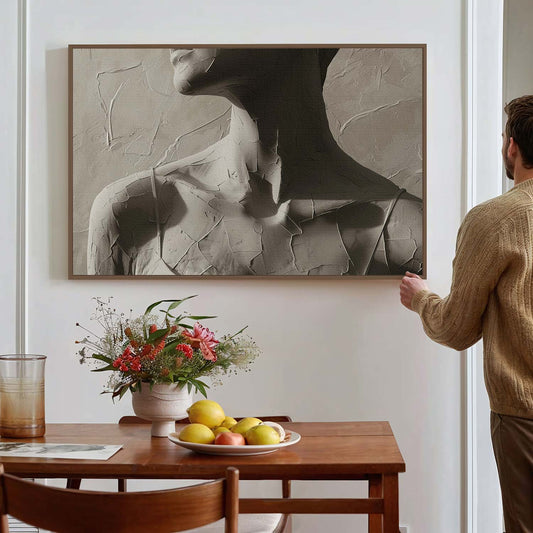 Tableau sur toile d'une femme vue de face KWADECO