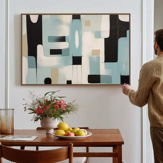 Tableau sur toile abstrait de formes KWADECO