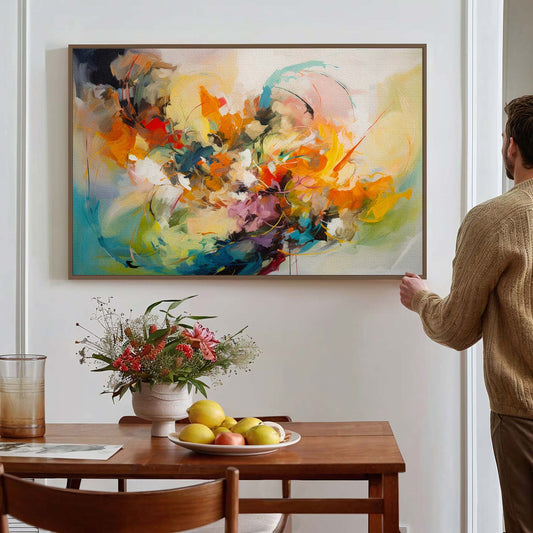 Tableau sur toile abstrait coloré KWADECO