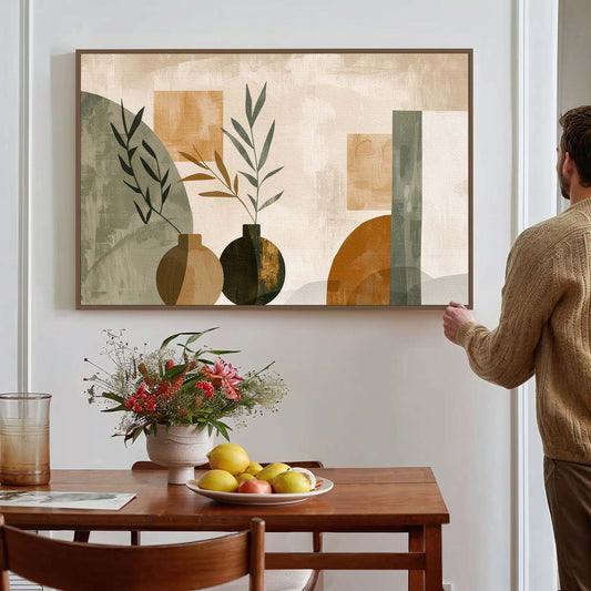 Tableau sur toile d'abstraction baho artistique KWADECO