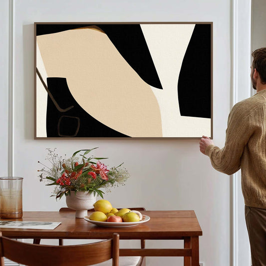 Tableau sur toile abstrait de formes minimaliste art KWADECO