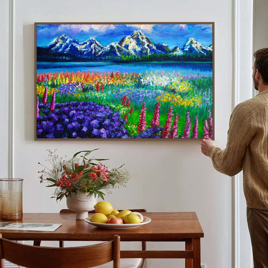 Tableau sur toile en paysage bleu KWADECO