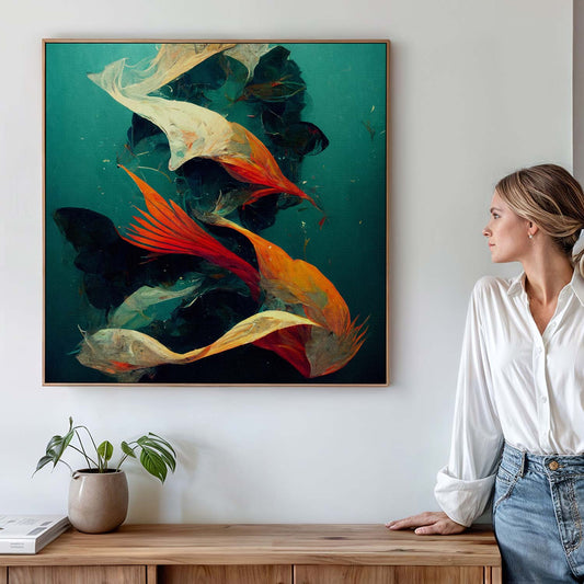 Tableau sur toile carré nature effet 3D KWADECO