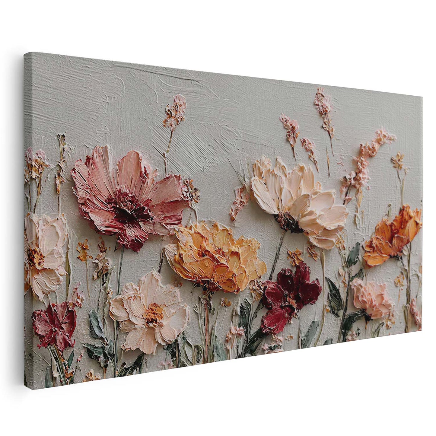 Tableau fleurs style 3d moderne pour décoration murale élégante