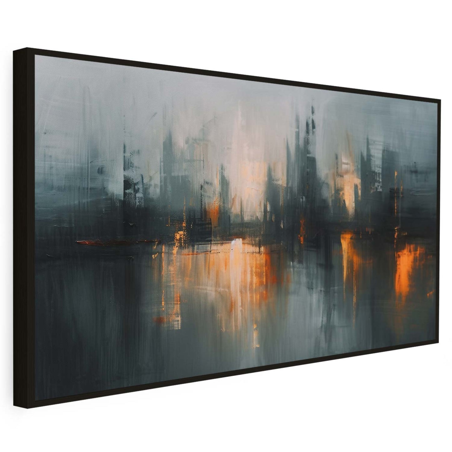 Tableau sur toile d'abstrait coucher de soleil KWADECO
