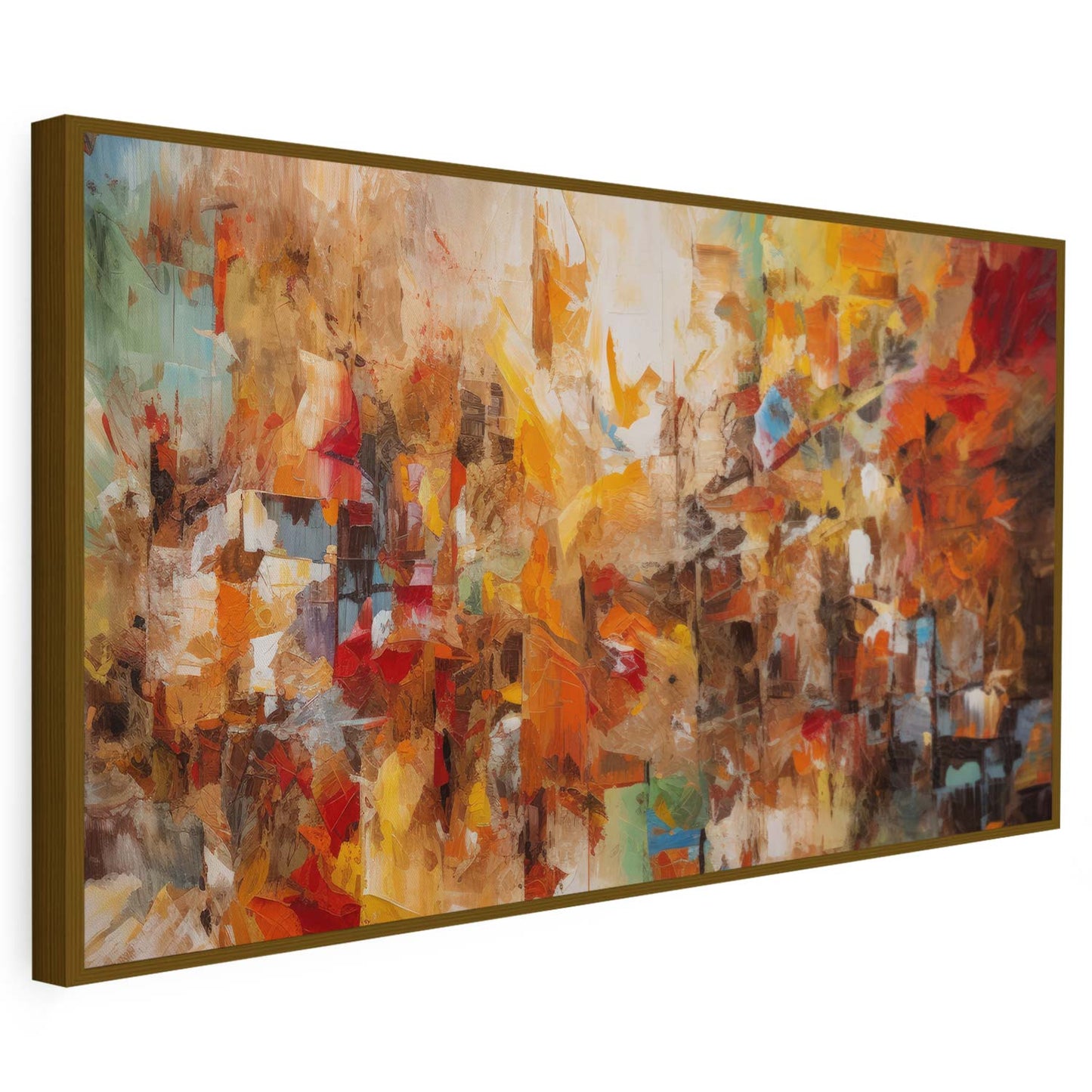 Tableau sur toile abstrait coloré artistique KWADECO