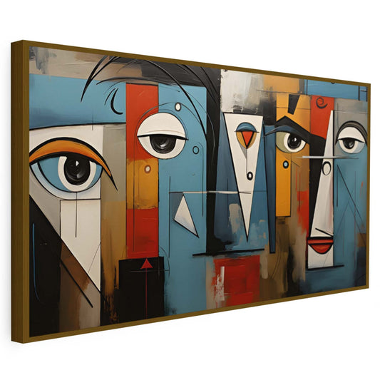 Tableau moderne visages expressifs au style artistique KWADECO