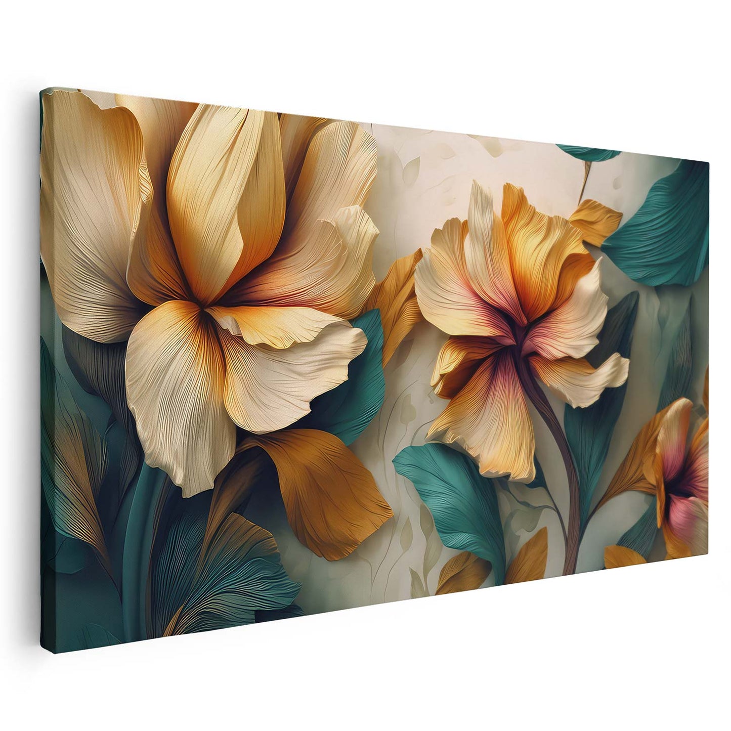 Tableau sur toile de fleurs colorées KWADECO