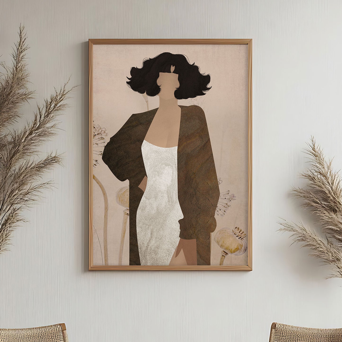 Poster silhouette femme moderne et classique