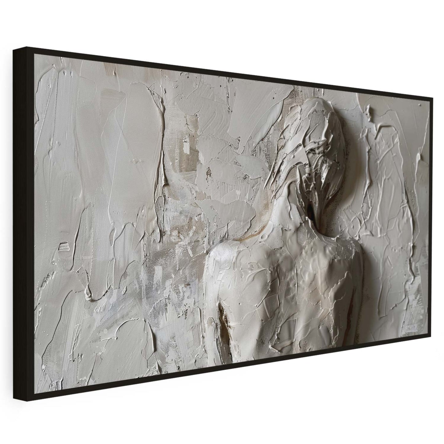 Tableau sur toile d'une femme vue de dos minimaliste KWADECO
