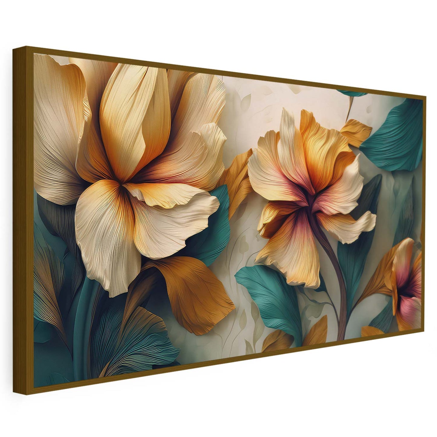 Tableau sur toile de fleurs colorées KWADECO