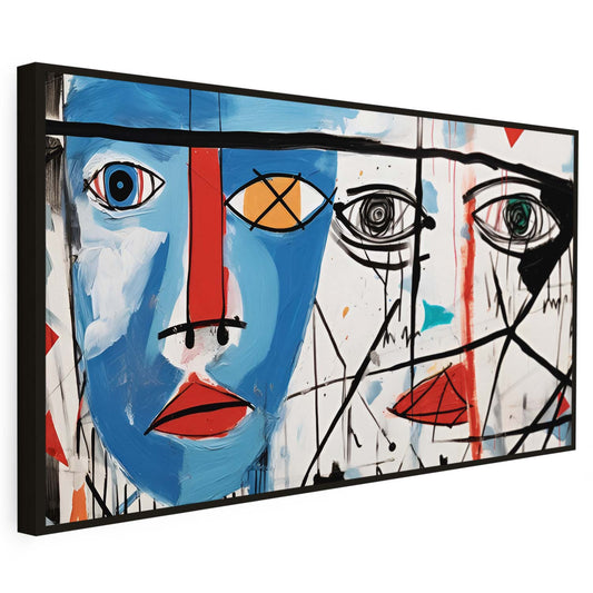 Art mural contemporain artistique de visages KWADECO