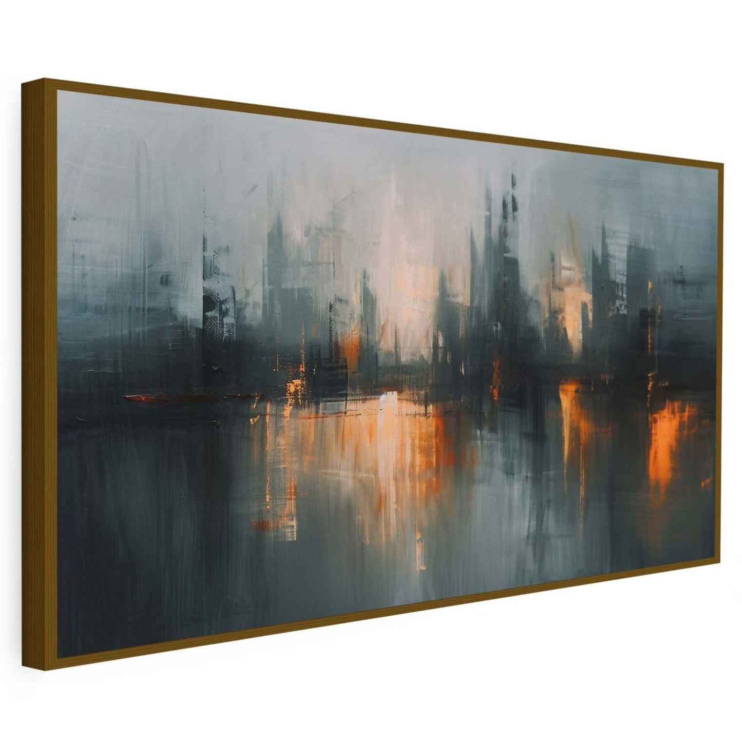 Tableau sur toile d'abstrait coucher de soleil KWADECO