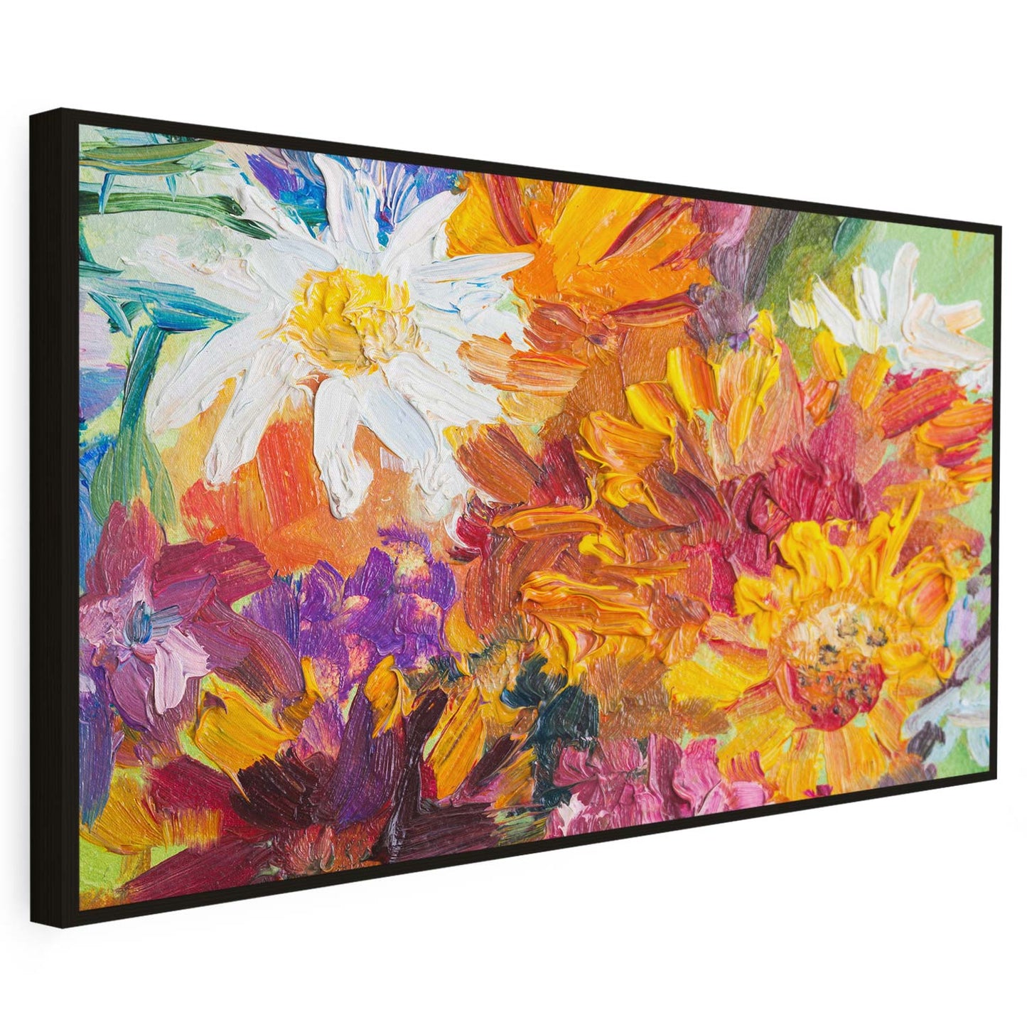 Tableau sur toile fleurs effet peinture KWADECO