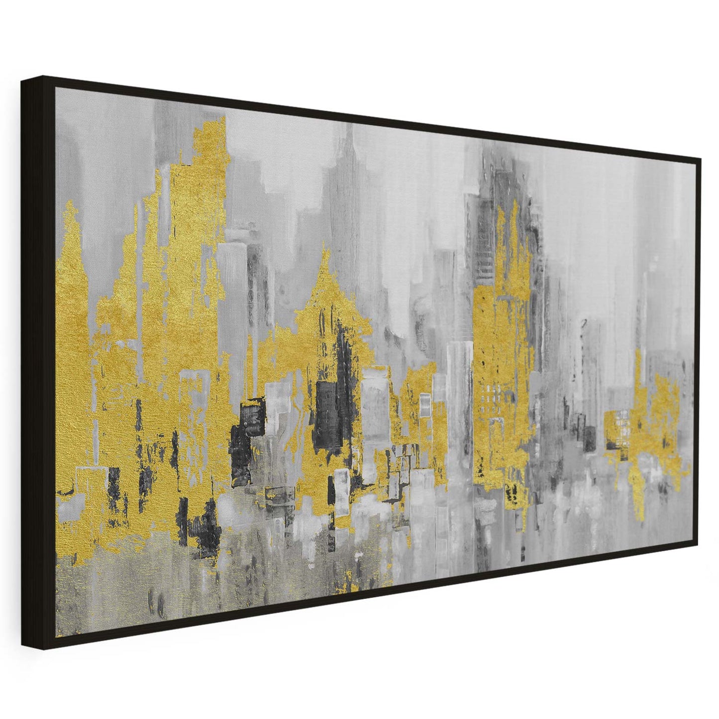 Tableau sur toile urbaine dorée KWADECO