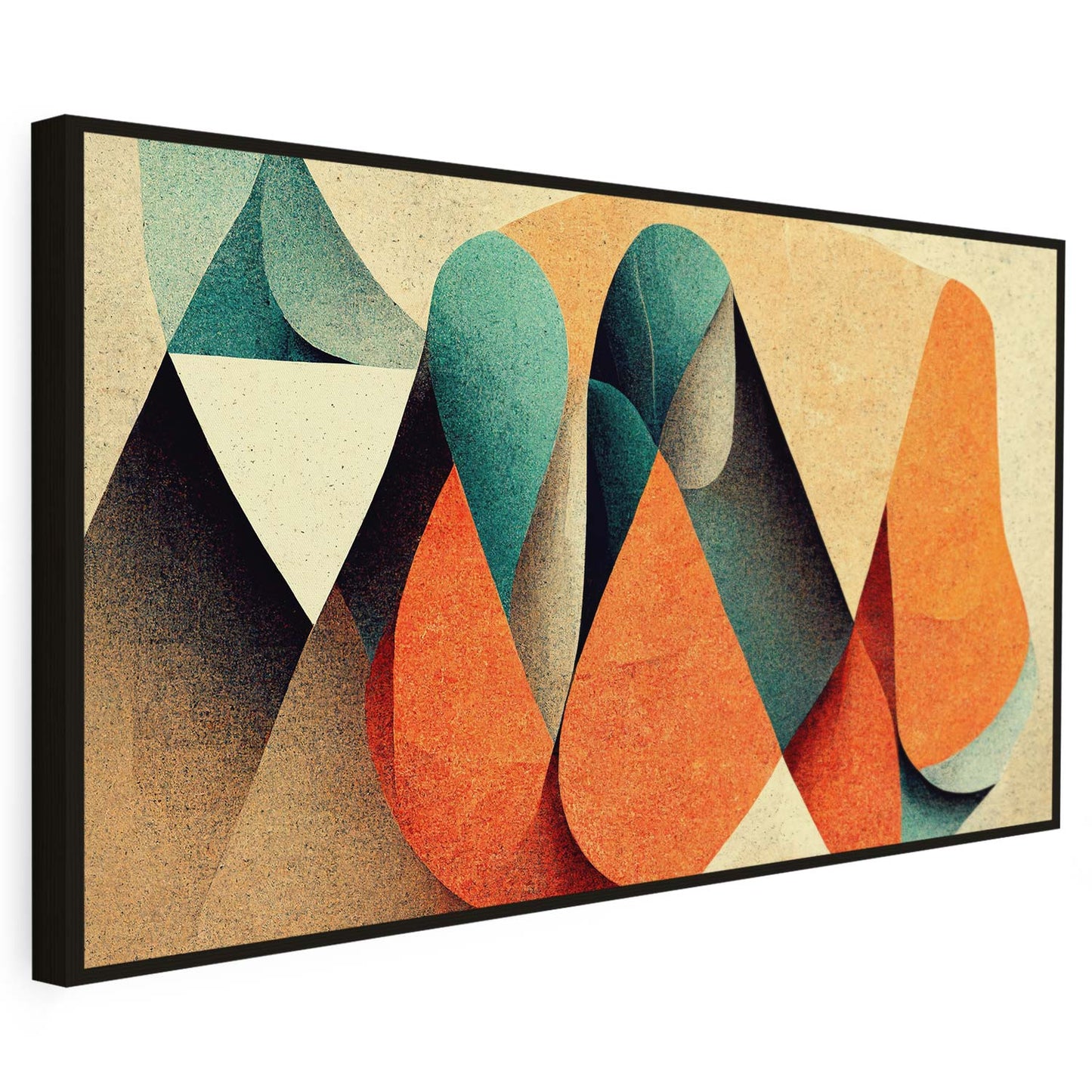 Tableau sur toile d'abstrait effet 3d forme complexe KWADECO