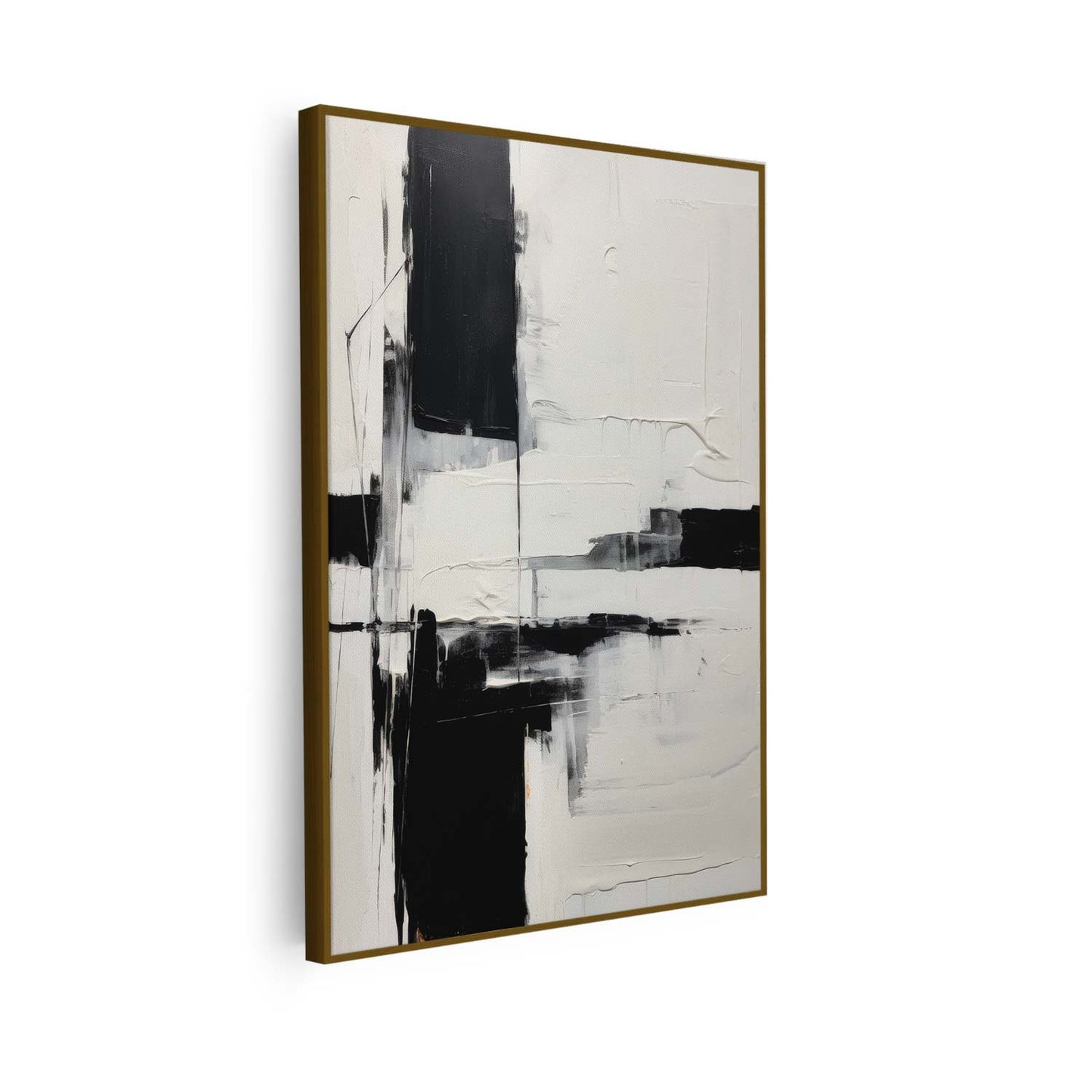 Tableau abstrait en noir et blanc KWADECO