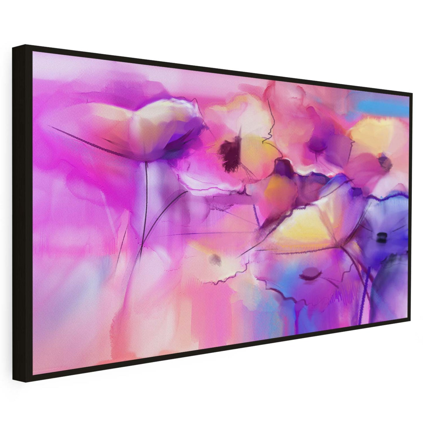 Tableau sur toile de fleurs floues KWADECO