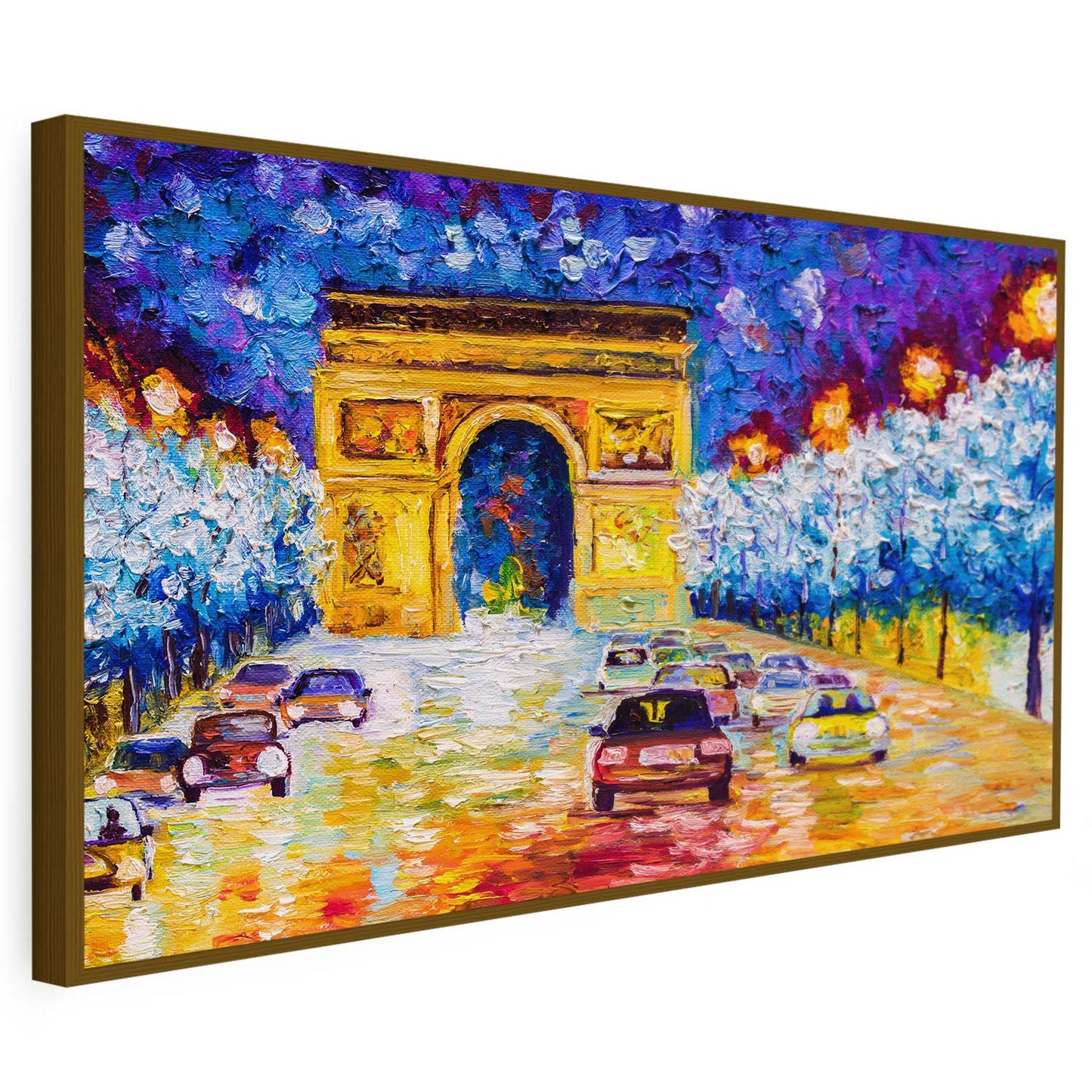Tableau sur toile verticale de Paris effet peinture KWADECO