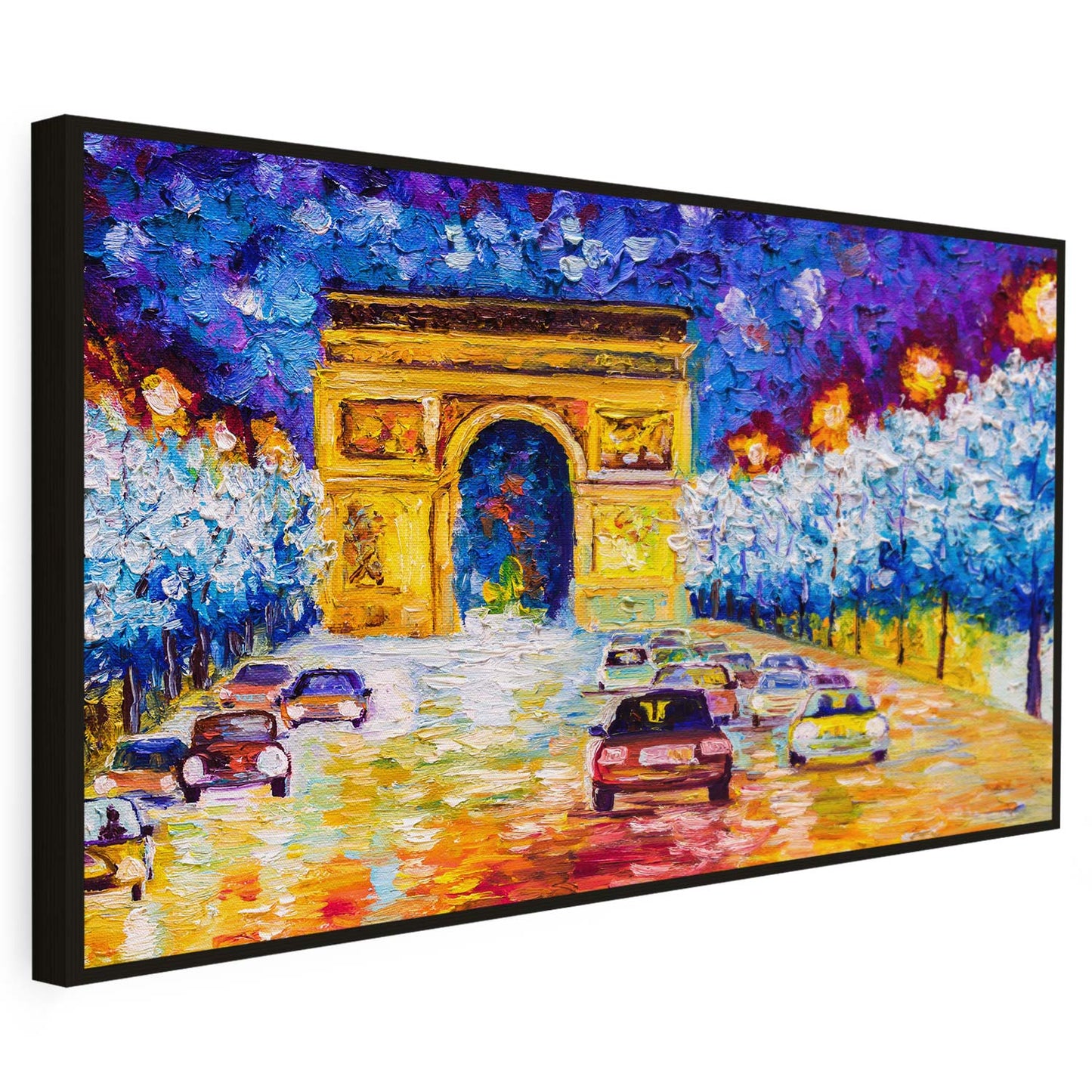 Tableau sur toile verticale de Paris effet peinture KWADECO