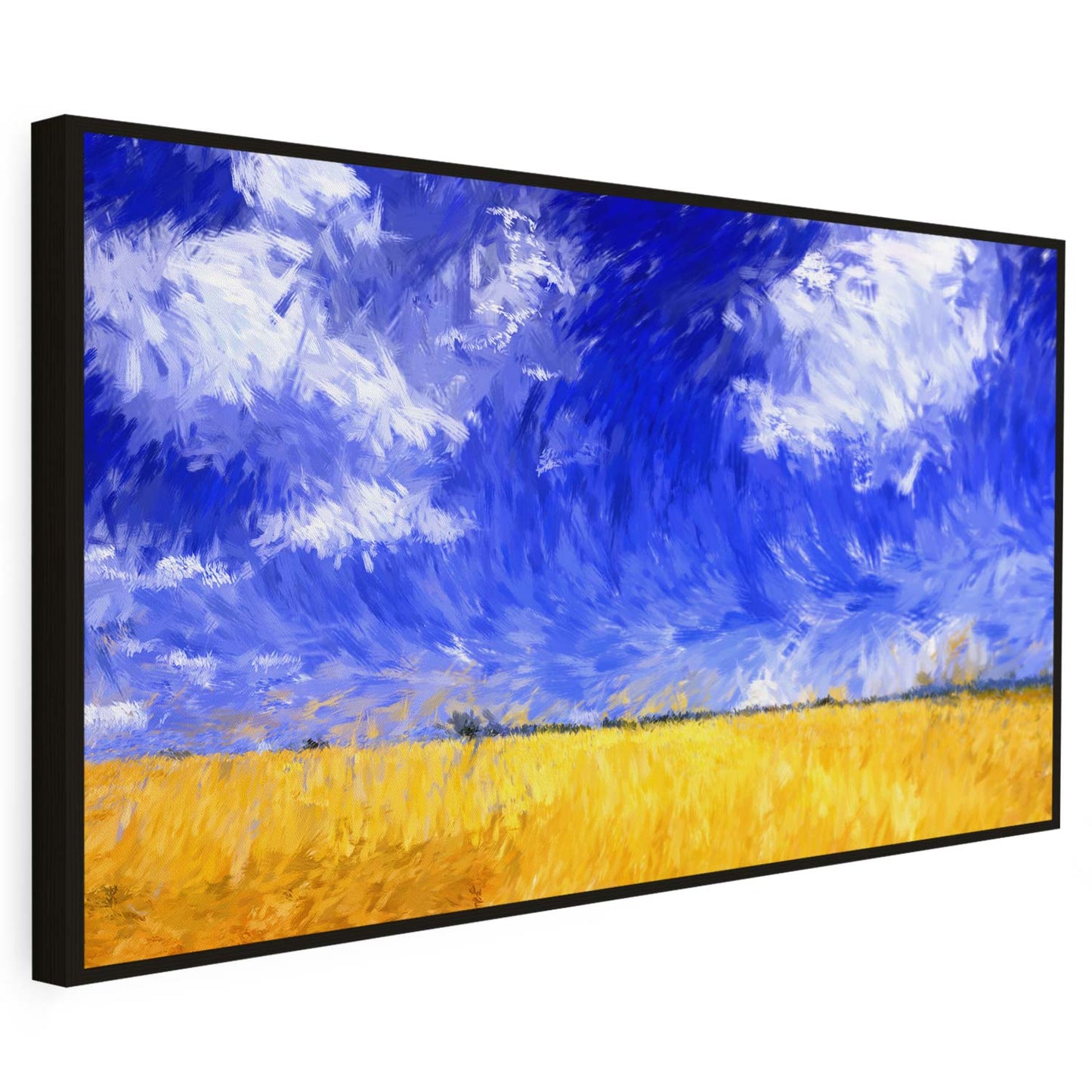 Tableau sur toile d'un ciel et d'un champ KWADECO