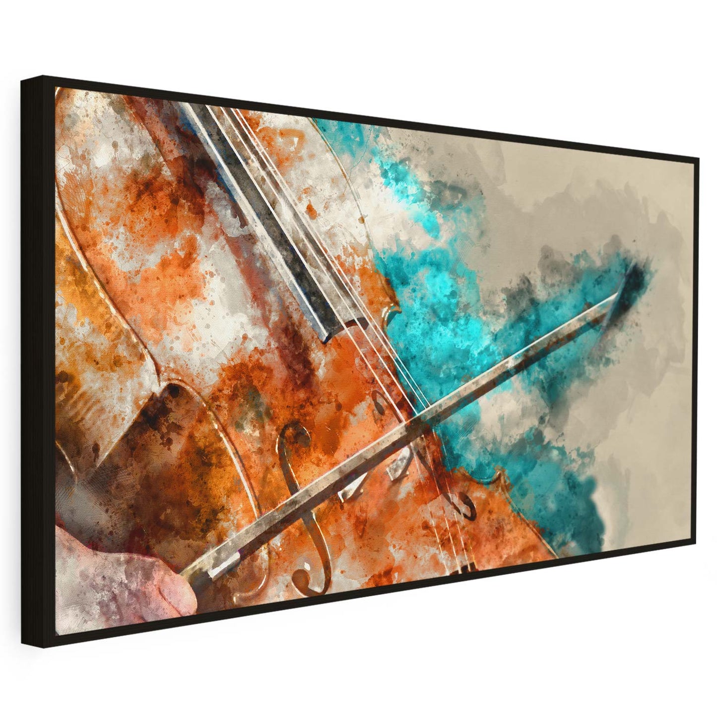 Tableau sur toile de violon coloré art KWADECO