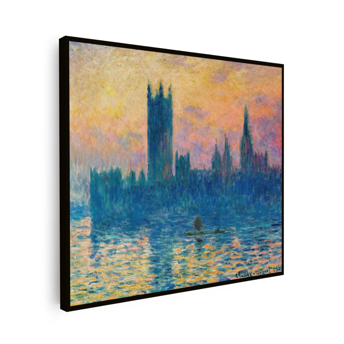 Le Parlement de Londres, soleil couchant Claude Monet KWADECO