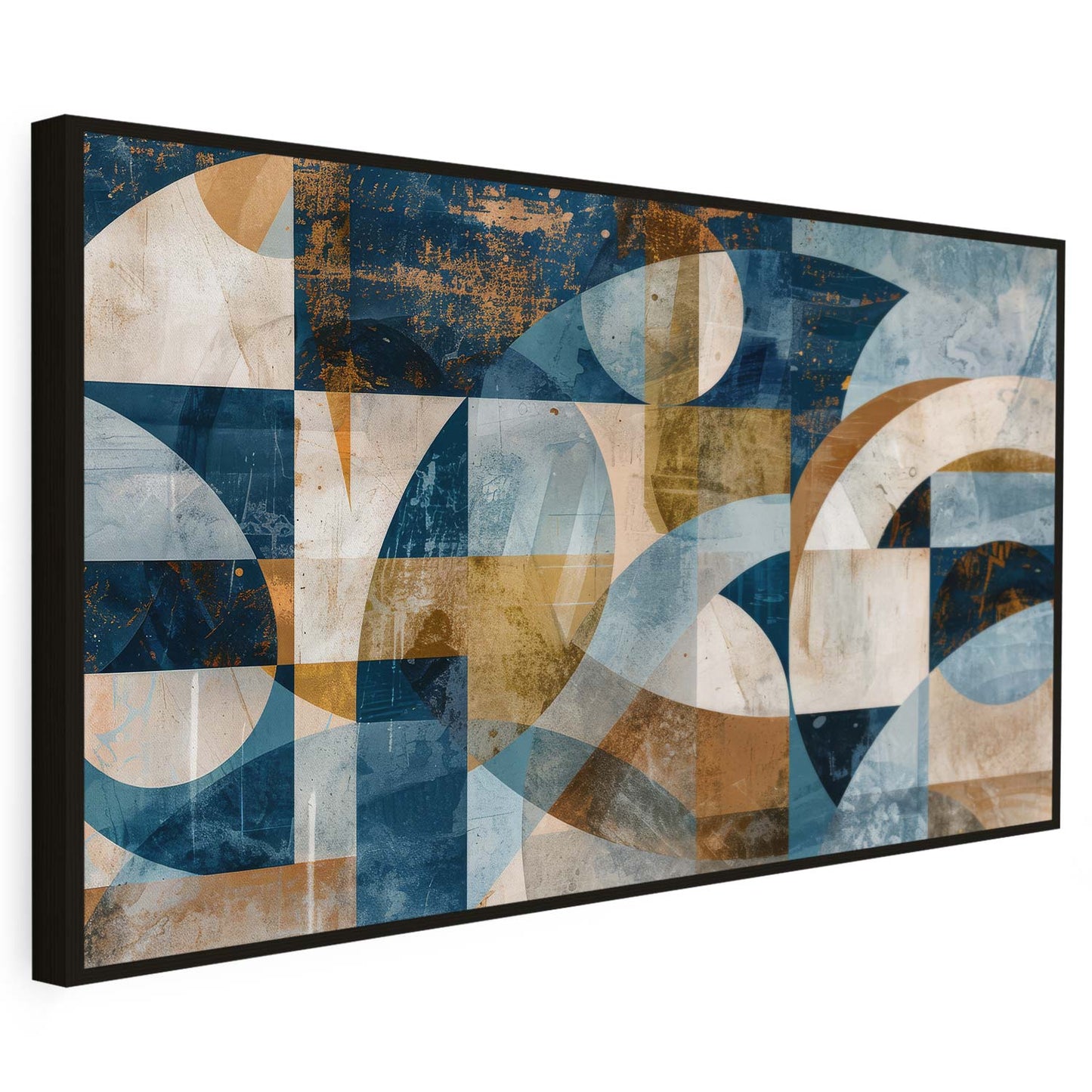 Tableau sur toile d'abstrait moderne des fromes colorées KWADECO