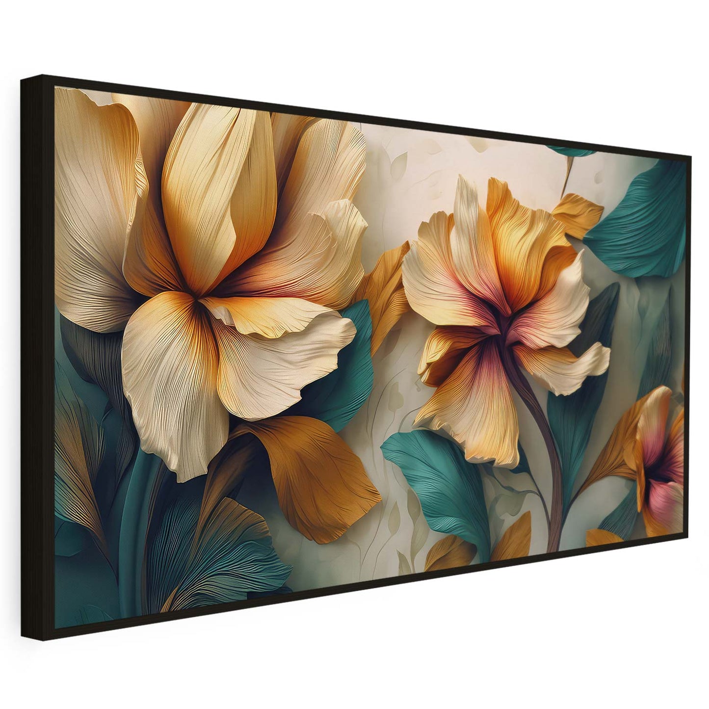 Tableau sur toile de fleurs colorées KWADECO