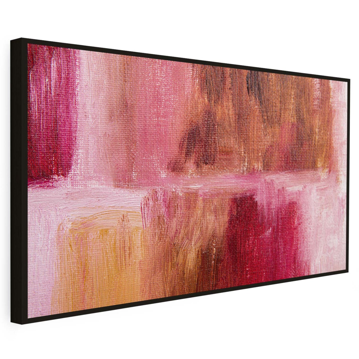 Tableau sur toile d'abstrait moderne de la couleur rose KWADECO
