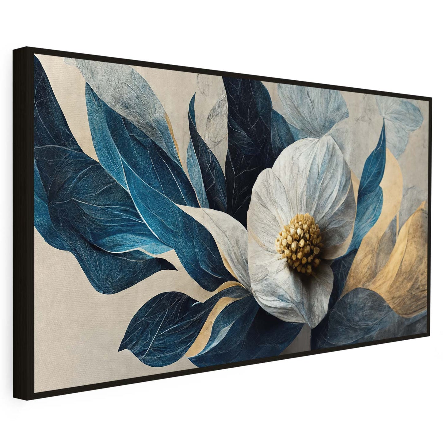 Tableau sur toile de fleurs abstraites effet 3D KWADECO