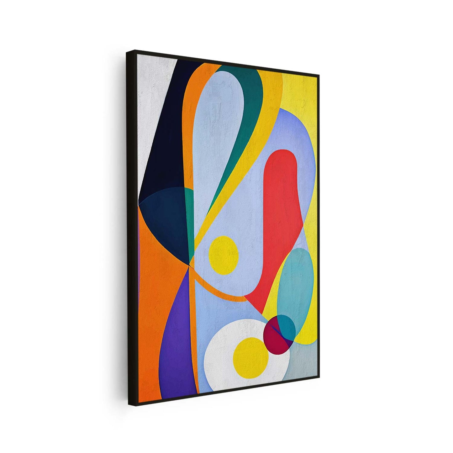 Tableau vertical sur toile art moderne en couleurs KWADECO