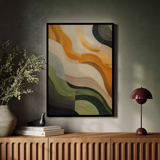 Tableau style abstrait moderne sur toile pour décoration murale élégante