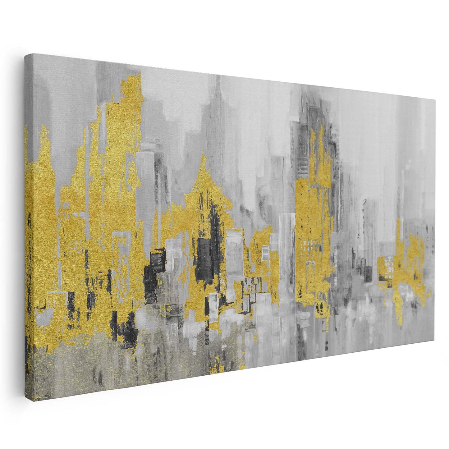 Tableau sur toile urbaine dorée KWADECO