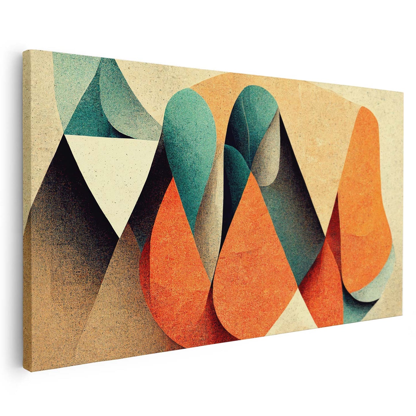 Tableau sur toile d'abstrait effet 3d forme complexe KWADECO