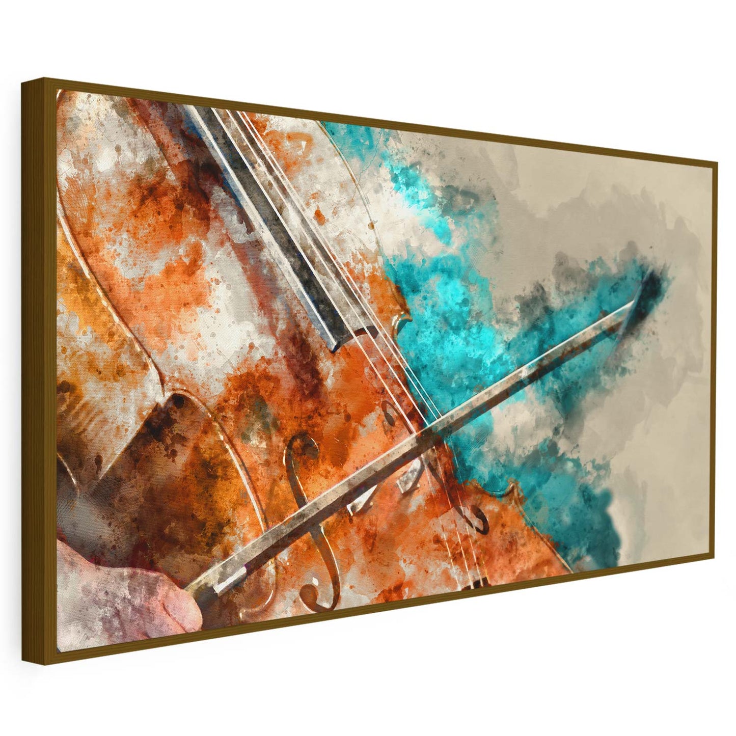Tableau sur toile de violon coloré art KWADECO