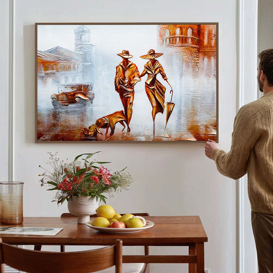 Tableau sur toile de couples effet 3D KWADECO