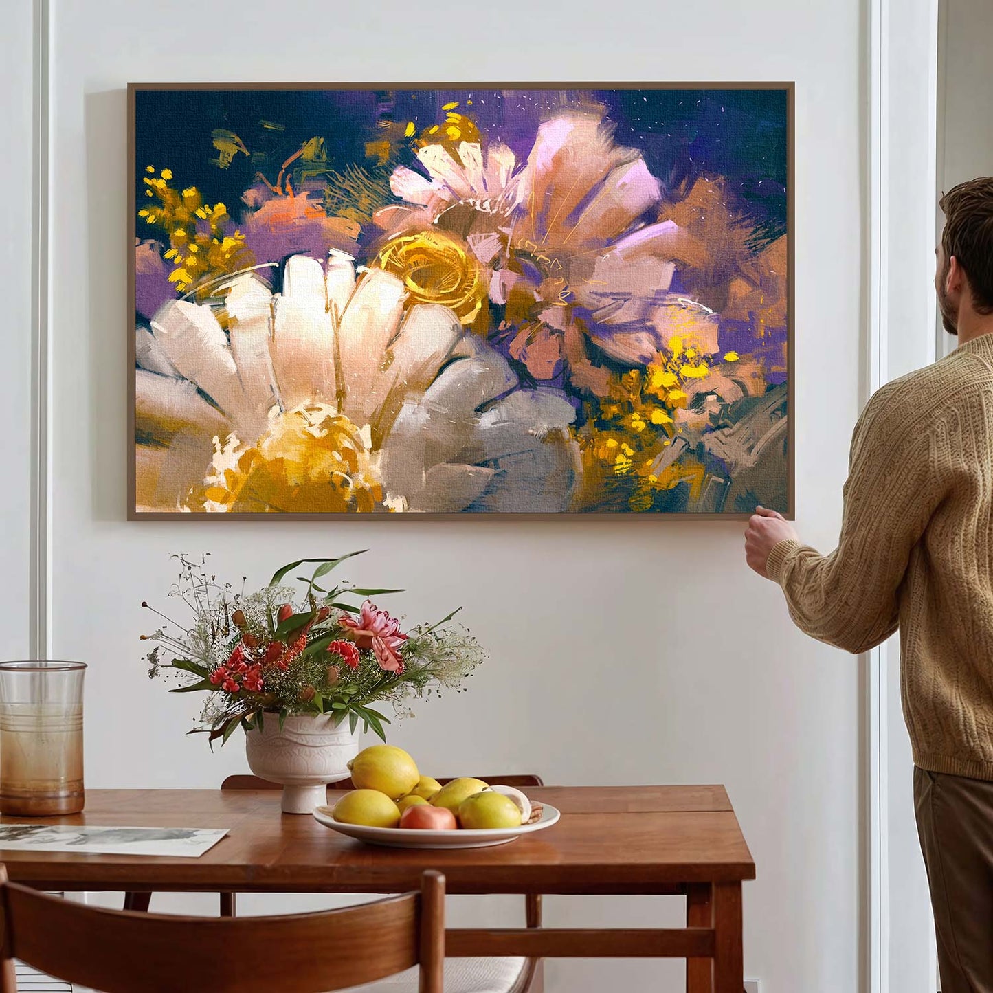 Tableau sur toile art floriste KWADECO