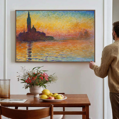 Coucher de soleil à Venise Claude Monet KWADECO