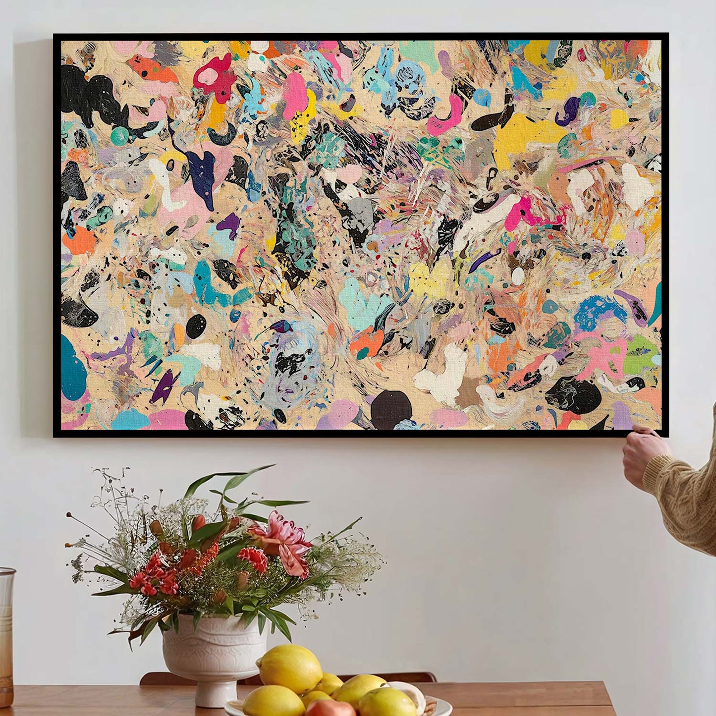 Tableau abstrait artistique moderne pour décoration murale élégante