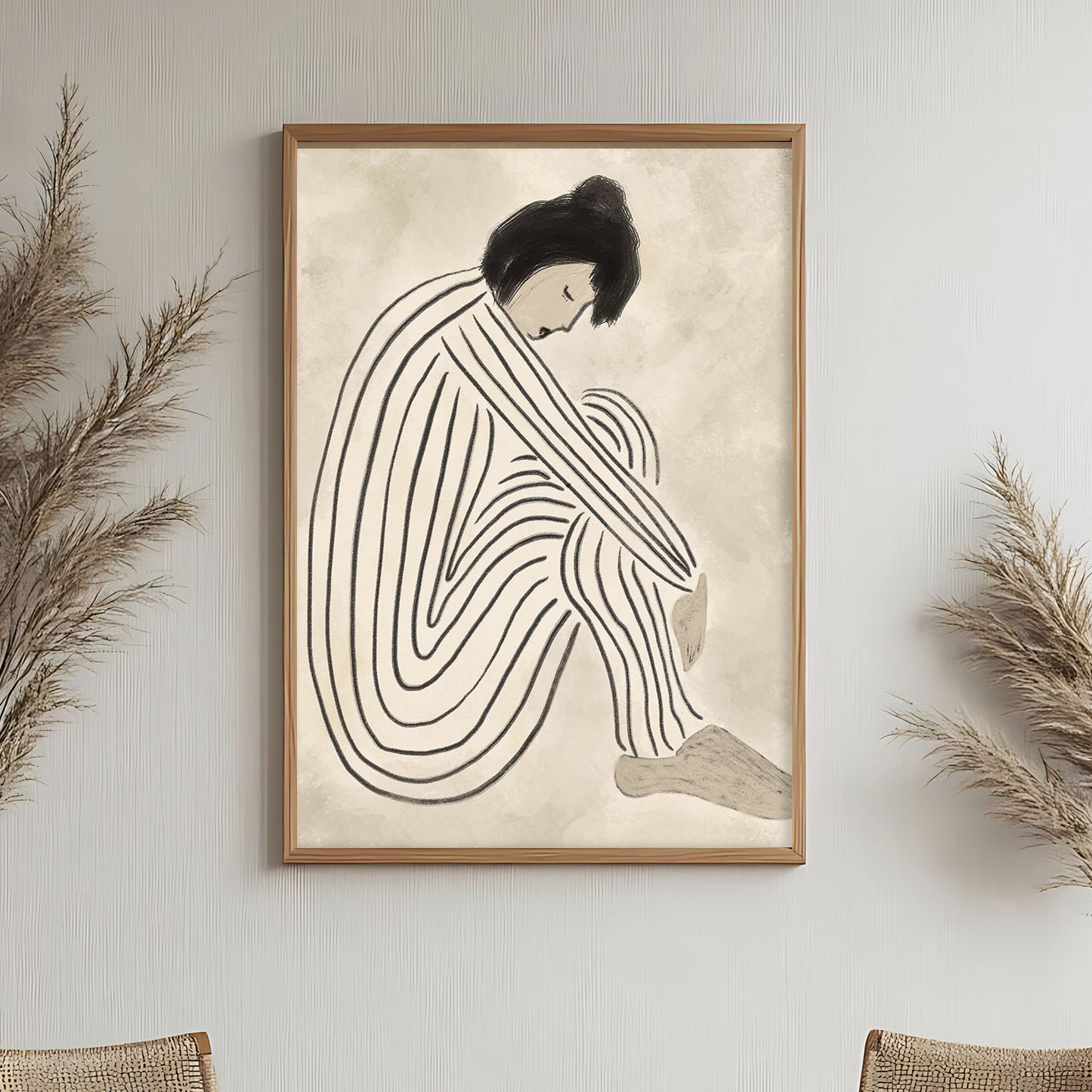 Silhouette de femme en dessin au trait