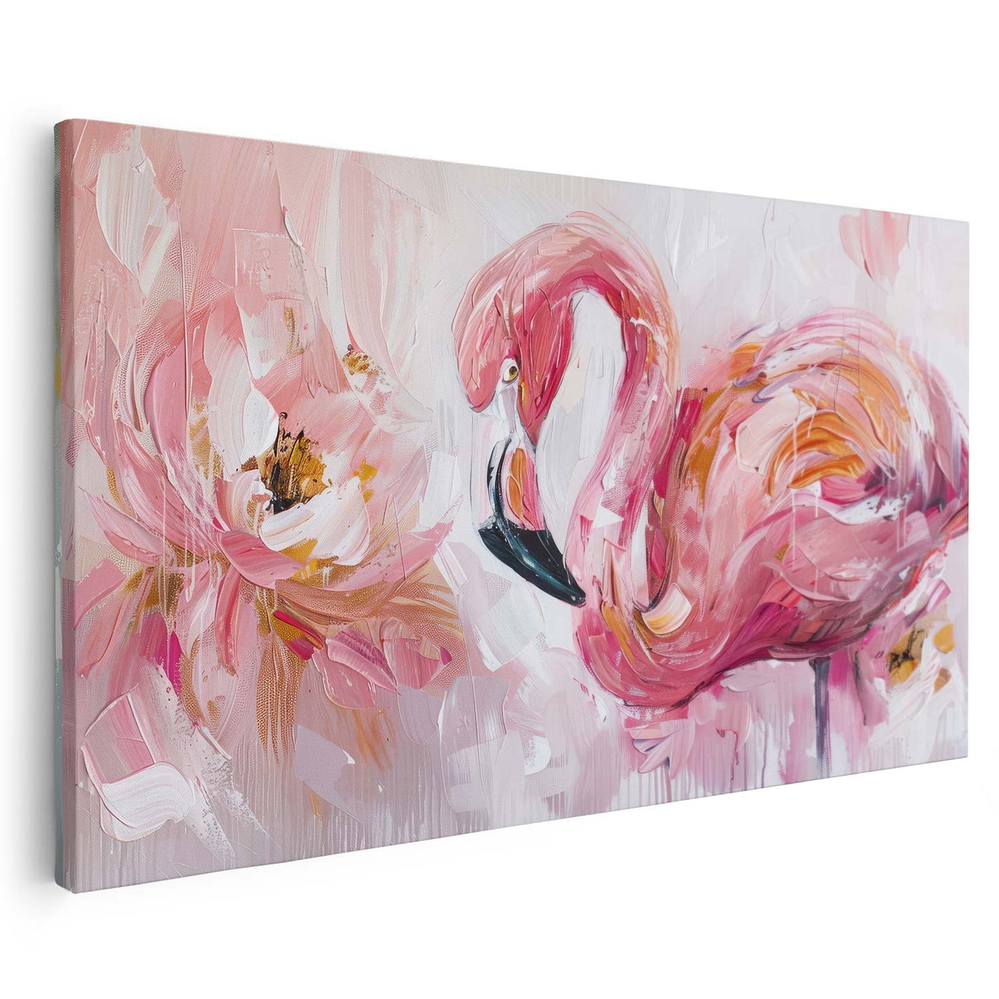 Flamant rose peint dans un style moderne et artistique
