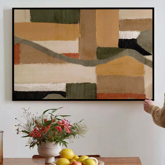 Tableau abstrait style coloré moderne pour décoration murale élégante