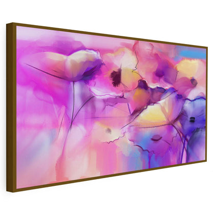 Tableau sur toile de fleurs floues KWADECO