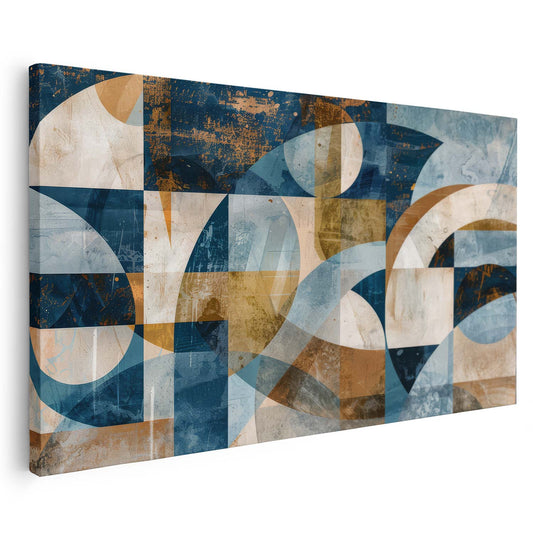 Tableau sur toile d'abstrait moderne des fromes colorées KWADECO